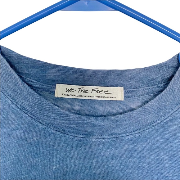Sold Free People Cecelia Top T Shirt *Bell Sleeves Blue XS - Picture 10 of 16